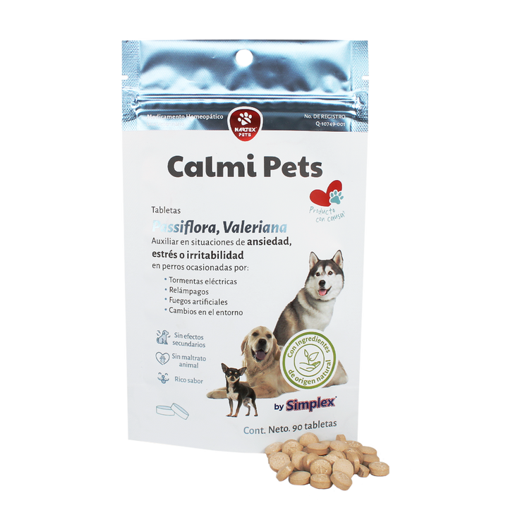 Suplemento Calmi Pets Nartex 90 tabletas
