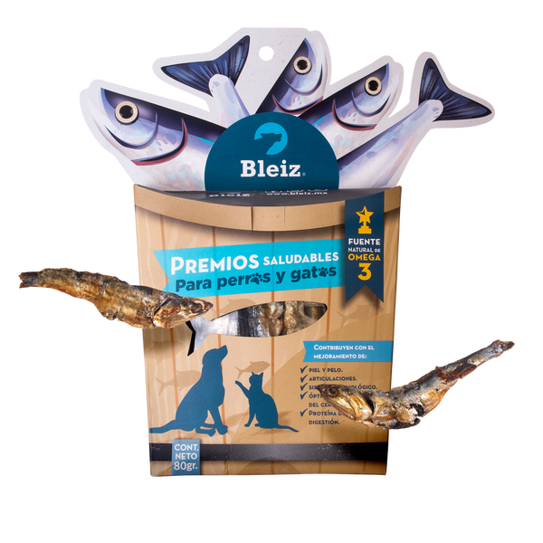 Anchovetas Deshidratadas Bleiz para Perro y Gato 80 g