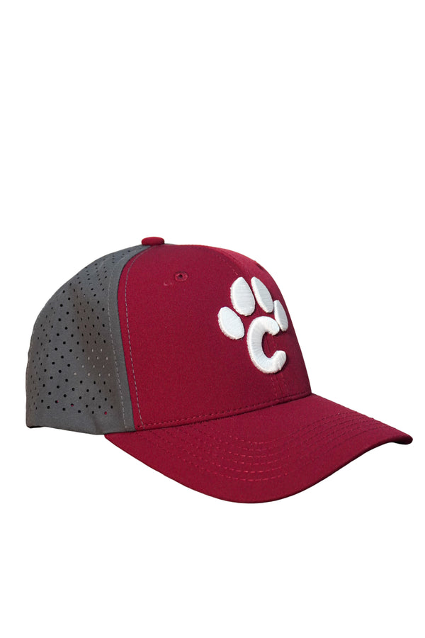 Gorra High Performance guinda/gris