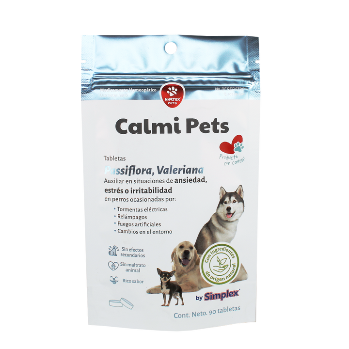 Suplemento Calmi Pets Nartex 90 tabletas