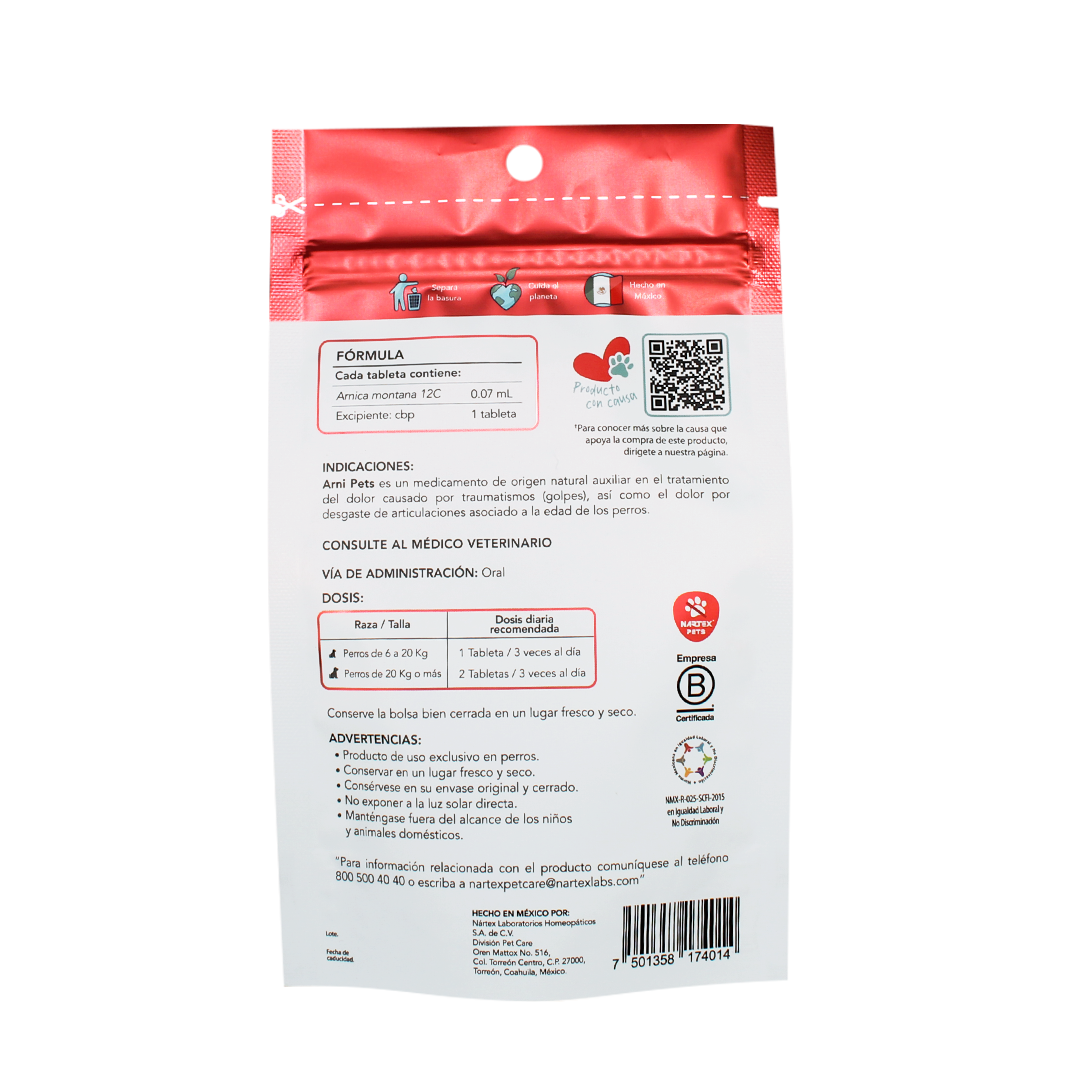 Suplemento Arni Pets Nartex 90 tabletas