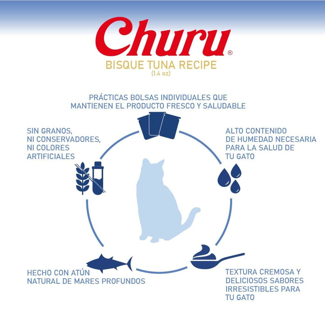 Premios para gato sobre Churu Bisque Atun