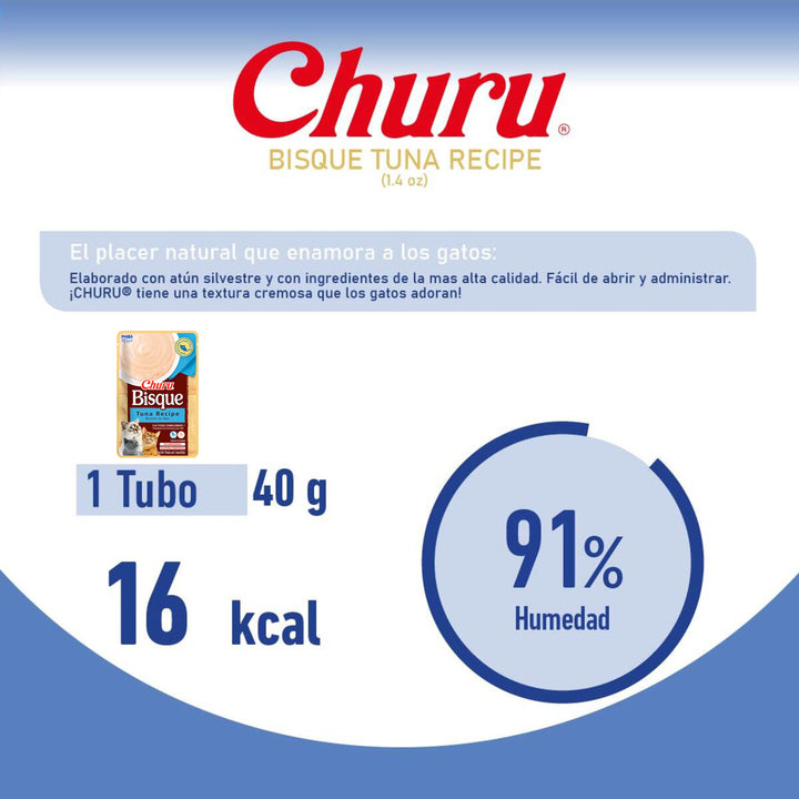 Premios para gato sobre Churu Bisque Atun