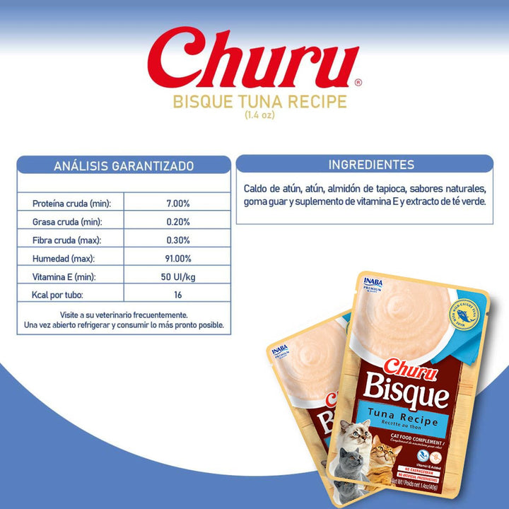 Premios para gato sobre Churu Bisque Atun