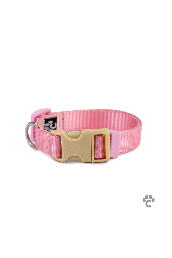 Collar Pro rosa/beige para perro