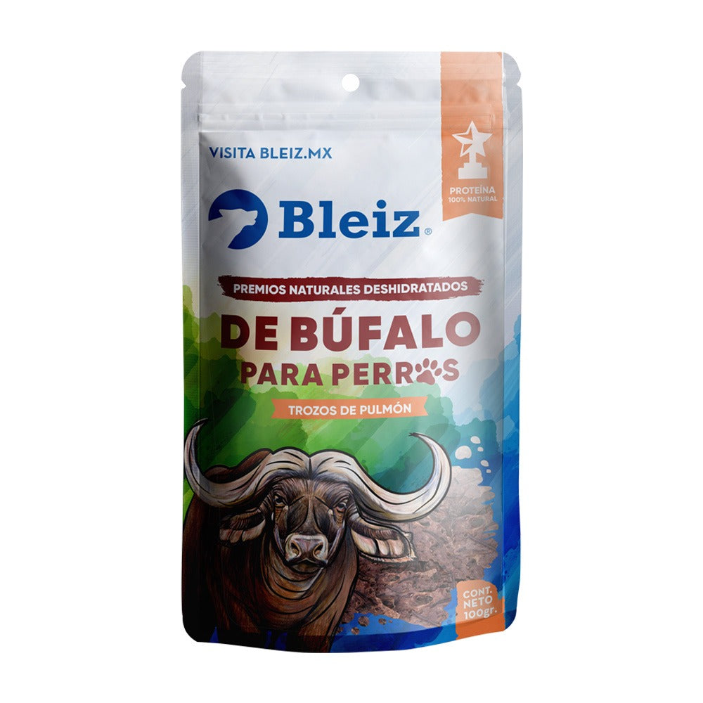 Premios de Pulmon Deshidratado de Búfalo Bleiz para Perro 100 g