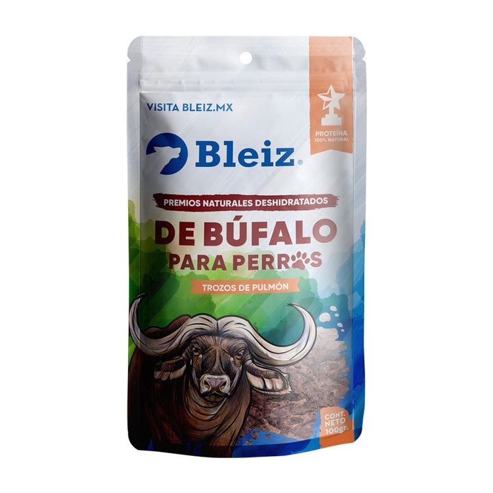 Premios de Pulmon Deshidratado de Búfalo Bleiz para Perro 100 g